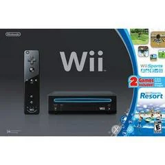 Carátula de Nintendo Wii Sports & Wii Sports Resort Black Console