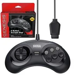 Carátula de Retro-Bit Sega 6 Button Arcade Pad [Black]