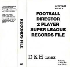 Carátula de Football Director 2 Player Super League Records File