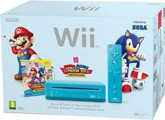 Carátula de Blue Nintendo Wii System [Mario and Sonic Limited Edition Pack]