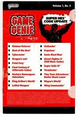 Carátula de SNES Game Genie Code Update: Volume 1, No. 2