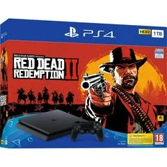 Carátula de Playstation 4 1TB Slim Console Red Dead Redemption II Bundle