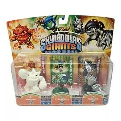 Carátula de Skylanders Giants Triple Pack [Eruptor, Stealth Elf, Terrafin]