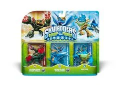 Carátula de Skylanders Swap Force Triple Pack [Hyper Beam Prism Break, Horn Blast Whirlwind, Rip Tide]